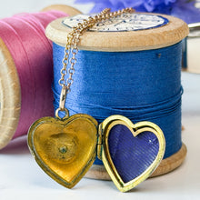 Load image into Gallery viewer, Victorian 9ct Gold Front and Back Heart Shaped Locket Pendant