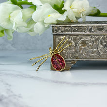 Load image into Gallery viewer, Art Deco Crystal Glass Spider Brooch