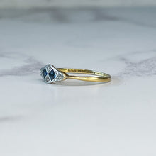 Load image into Gallery viewer, Art Deco 18ct Gold Sapphire and Diamond Ring