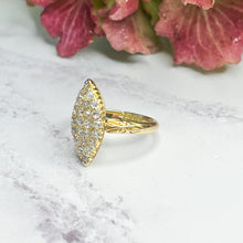 Load image into Gallery viewer, Antique Old Cut Diamond Navette Cluster Ring