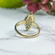 Load image into Gallery viewer, Antique Old Cut Diamond Navette Cluster Ring