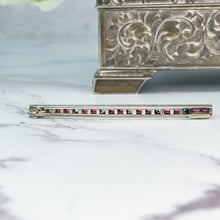Load image into Gallery viewer, Art Deco Pink & Colourless Paste Bar Brooch