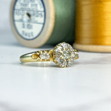Load image into Gallery viewer, Early 20th Century Old Cut Diamond Daisy Cluster Ring