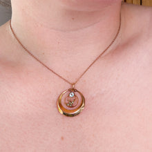 Load image into Gallery viewer, Edwardian 9ct Gold Aquamarine & Pearl Pendant Necklace
