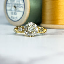Load image into Gallery viewer, Early 20th Century Old Cut Diamond Daisy Cluster Ring