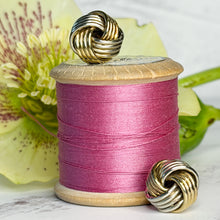 Load image into Gallery viewer, Vintage 9ct Gold Bi-Colour Knot Earrings