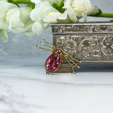 Load image into Gallery viewer, Art Deco Crystal Glass Spider Brooch