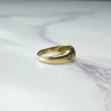 Load image into Gallery viewer, Antique Ruby & Diamond Gypsy Ring