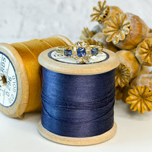 Load image into Gallery viewer, Victorian 18ct Gold Sapphire and Old Cut Diamond Cluster Ring
