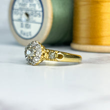 Load image into Gallery viewer, Early 20th Century Old Cut Diamond Daisy Cluster Ring