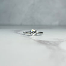 Load image into Gallery viewer, Platinum Old Mine Cut Diamond Solitaire Ring
