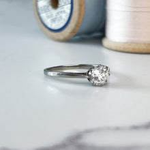 Load image into Gallery viewer, Platinum Art Deco Old European Cut Diamond Solitaire Ring
