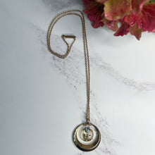 Load image into Gallery viewer, Edwardian 9ct Gold Aquamarine &amp; Pearl Pendant Necklace
