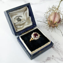Load image into Gallery viewer, Edwardian Ruby &amp; Old Cut Diamond Cluster Ring
