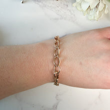 Load image into Gallery viewer, Edwardian Twisted Curb Link Rose Gold Bracelet
