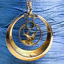 Load image into Gallery viewer, Edwardian 9ct Gold Aquamarine &amp; Pearl Pendant Necklace
