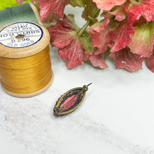 Load image into Gallery viewer, Antique Elliptical Pink Paste Pin
