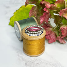 Load image into Gallery viewer, Antique Elliptical Pink Paste Pin
