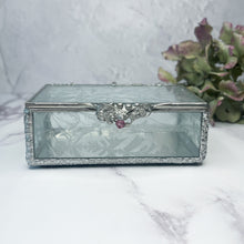 Load image into Gallery viewer, Mid-Century Pressed Glass Decorative Box
