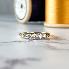 Load image into Gallery viewer, Early 20th Century Five Stone Old Cut Diamond Ring
