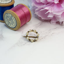 Load image into Gallery viewer, Edwardian 9ct Gold Pearl and Diamond Circlet Pin

