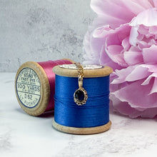 Load image into Gallery viewer, Victorian Sapphire and Old Cut Diamond Cluster Pendant
