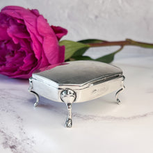 Load image into Gallery viewer, Antique Birmingham 1918 Silver Jewellery Trinket Box
