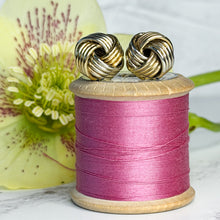 Load image into Gallery viewer, Vintage 9ct Gold Bi-Colour Knot Earrings
