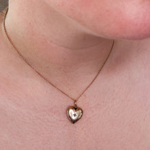 Load image into Gallery viewer, Victorian 9ct Gold Front and Back Heart Shaped Locket Pendant
