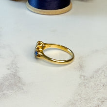 Load image into Gallery viewer, Victorian 18ct Gold Sapphire and Old Cut Diamond Cluster Ring
