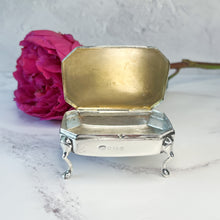 Load image into Gallery viewer, Antique Birmingham 1918 Silver Jewellery Trinket Box
