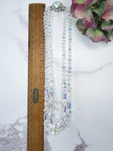 Load image into Gallery viewer, 1950s Aurora Borealis Crystal Beaded Two Row Necklace
