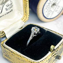 Load image into Gallery viewer, Platinum Old Mine Cut Diamond Solitaire Ring
