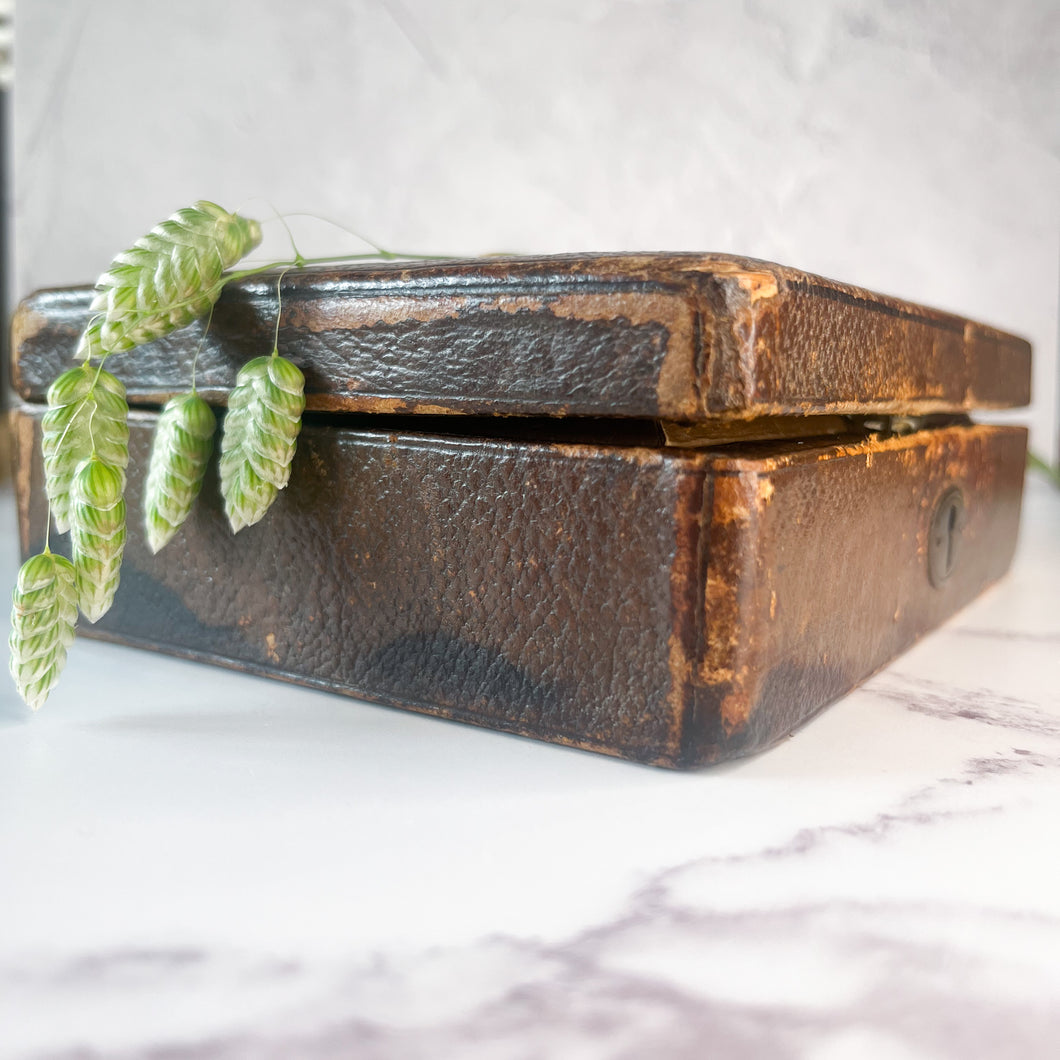 Mustard Yellow Velvet Lined Leather Jewellery Box