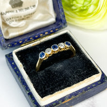 Load image into Gallery viewer, Art Deco Diamond and Sapphire Five Stone Ring
