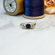 Load image into Gallery viewer, Early 20th Century Sapphire &amp; Old Cut Diamond Ring
