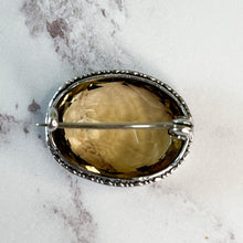 Load image into Gallery viewer, Silver Citrine Brooch
