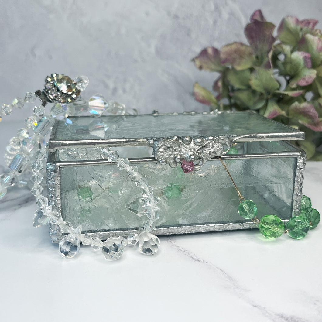 Mid-Century Pressed Glass Decorative Box