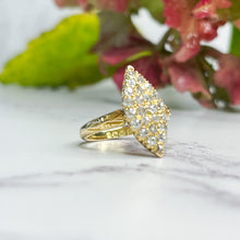 Load image into Gallery viewer, Antique Old Cut Diamond Navette Cluster Ring
