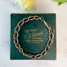 Load image into Gallery viewer, Edwardian Twisted Curb Link Rose Gold Bracelet
