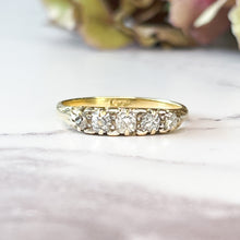 Load image into Gallery viewer, Victorian Old Mine Cut Diamond Five Stone Ring
