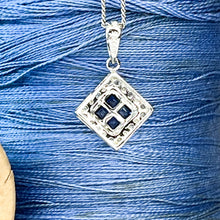 Load image into Gallery viewer, 9ct White Gold Diamond and Sapphire Necklace
